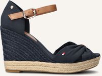 Blauwe TOMMY HILFIGER Espadrilles BASIC OPEN TOE HIGH WEDGE - medium