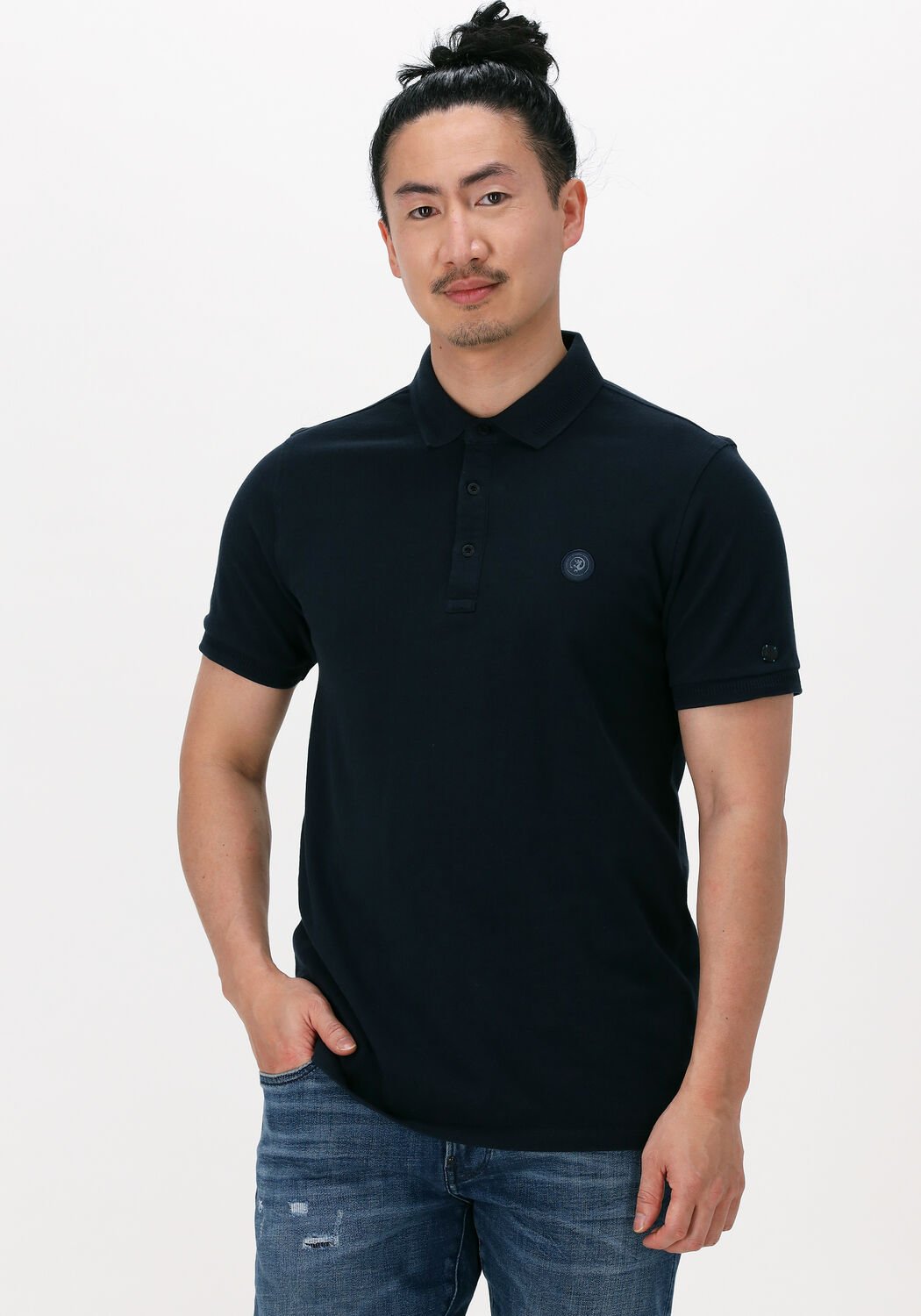 Cast iron polo blauw clearance