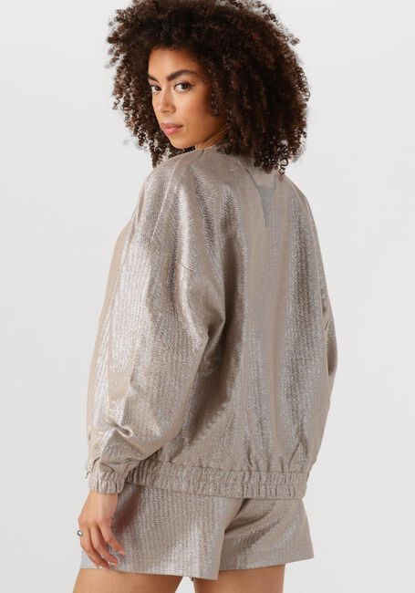 Zilveren ALIX THE LABEL Jack LADIES WOVEN FOIL JACKET - large