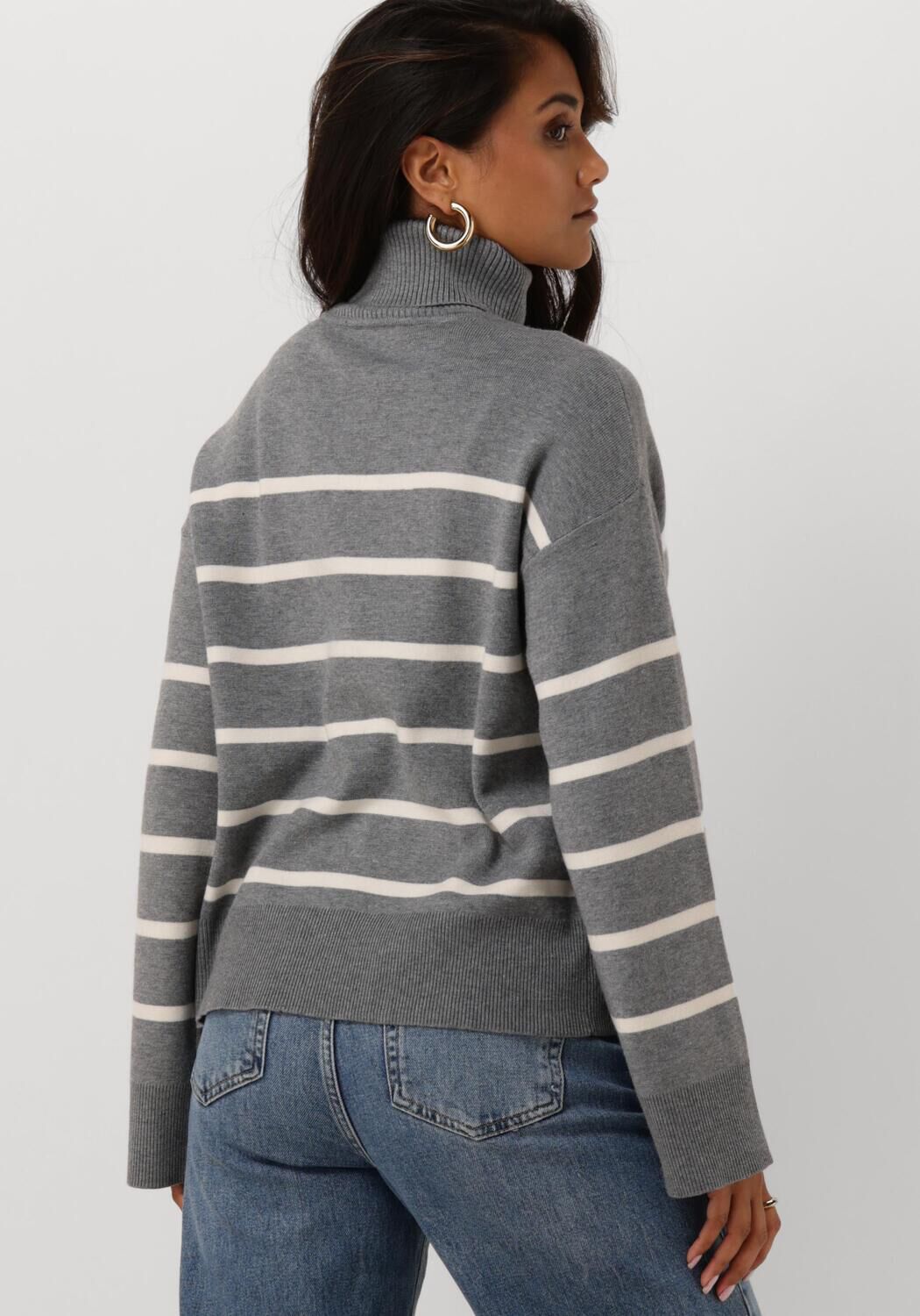 SELECTED FEMME Dames Truien & Vesten Slfkamma Ls Knit Roll Neck Grijs