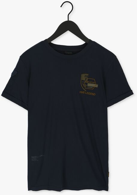 Donkerblauwe PME LEGEND T-shirt SHORT SLEEVE R-NECK PLAY LW SINGLE JERSEY - large