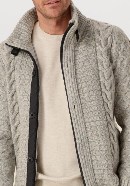 Grijze PME LEGEND Vest HEAVY KNIT MIXED YARN - large