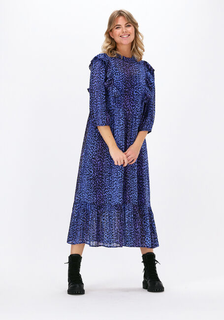 Kobalt LOLLYS LAUNDRY Midi jurk CANA DRESS - large