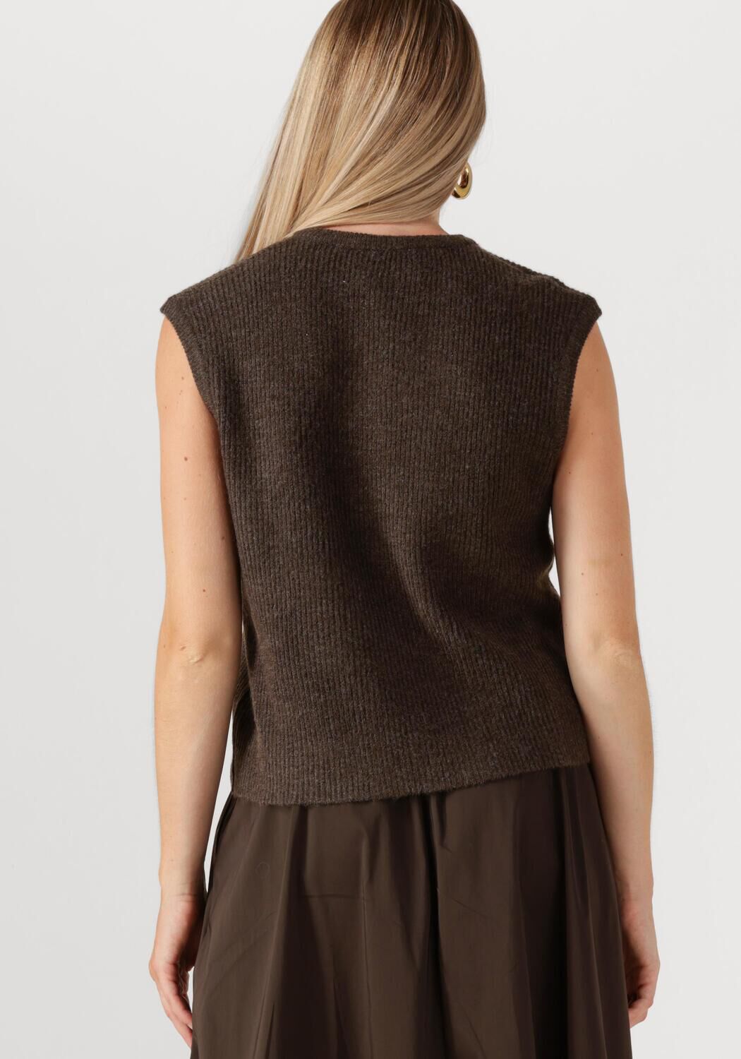 NEO NOIR Dames Truien & Vesten Everest Knit Vest Bruin