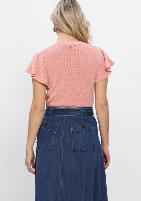 Roze MOS MOSH Top MMGANNA PATTERN O-NECK KNIT TOP - large