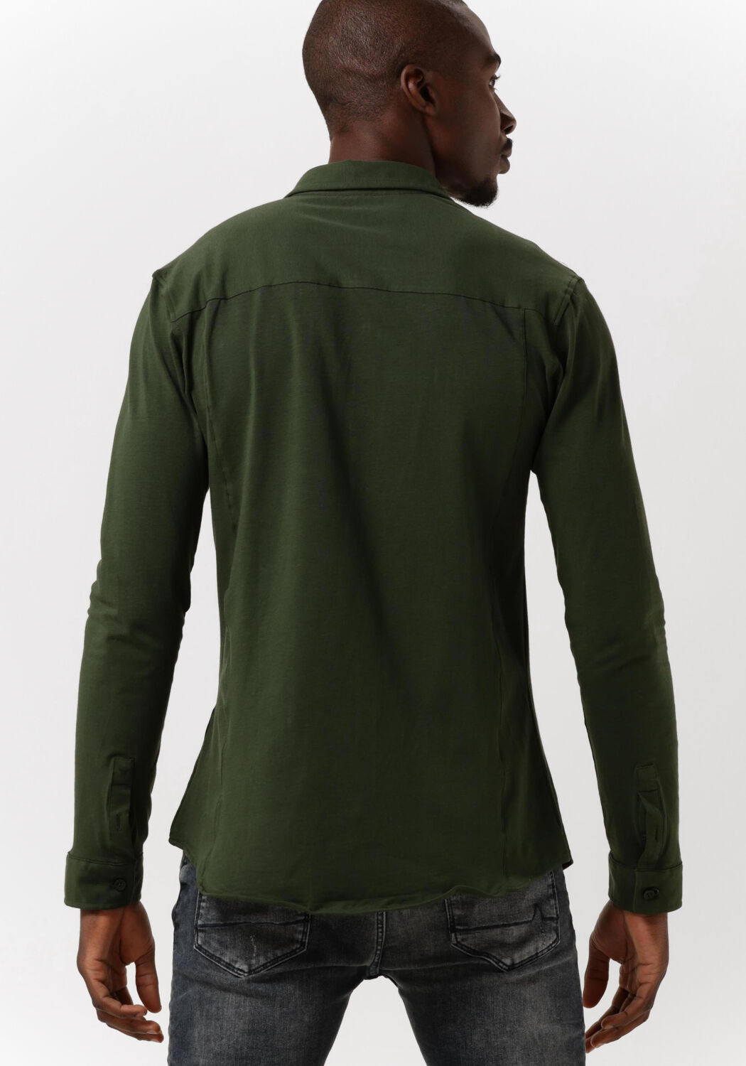 Donkergroene blouse heren deals