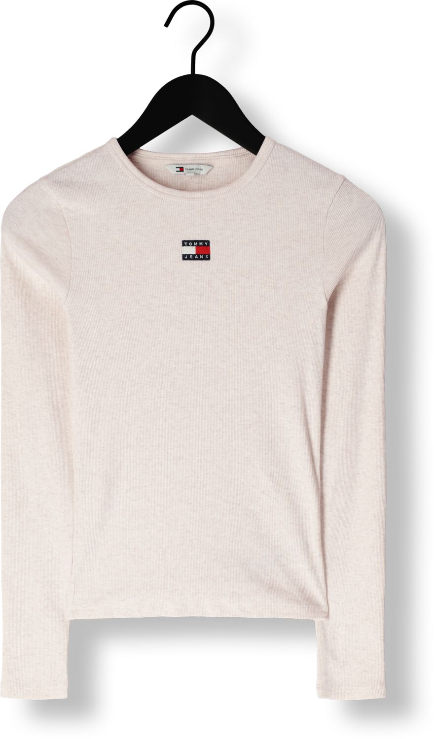 TOMMY JEANS Dames Tops & T-shirts Tjw Slim Ls Badge Tee Ext Beige