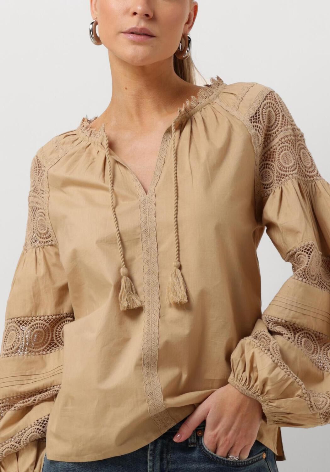 IBANA Dames Blouses Tasmia Bruin