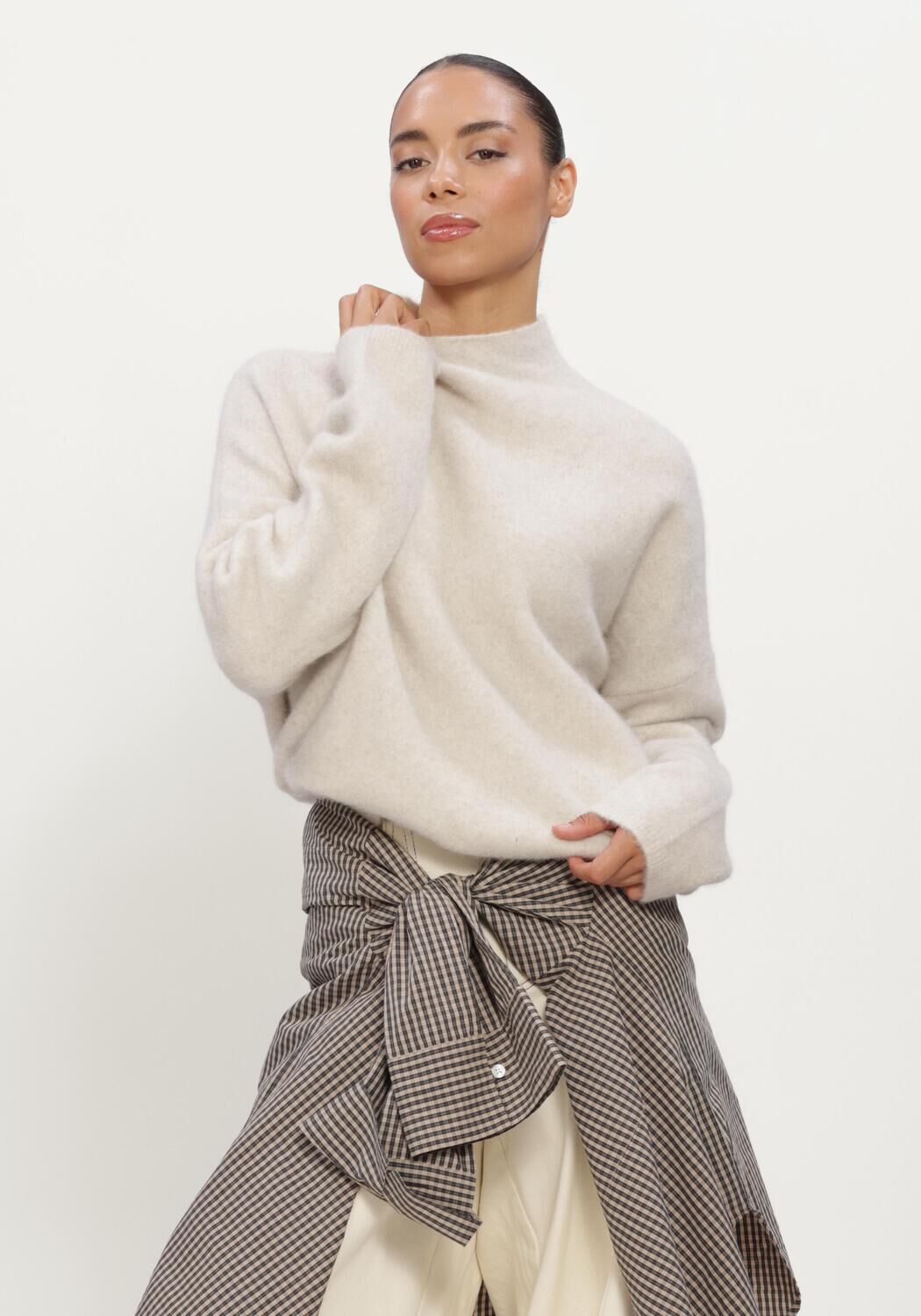 Beige KNIT-TED Trui KIM PULLOVER - large