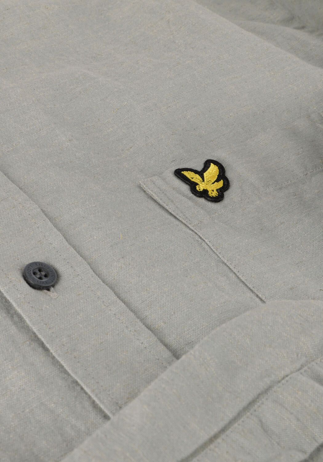 Blauwe LYLE & SCOTT Casual overhemd COTTON LINEN BUTTON DOWN SHIRT - large