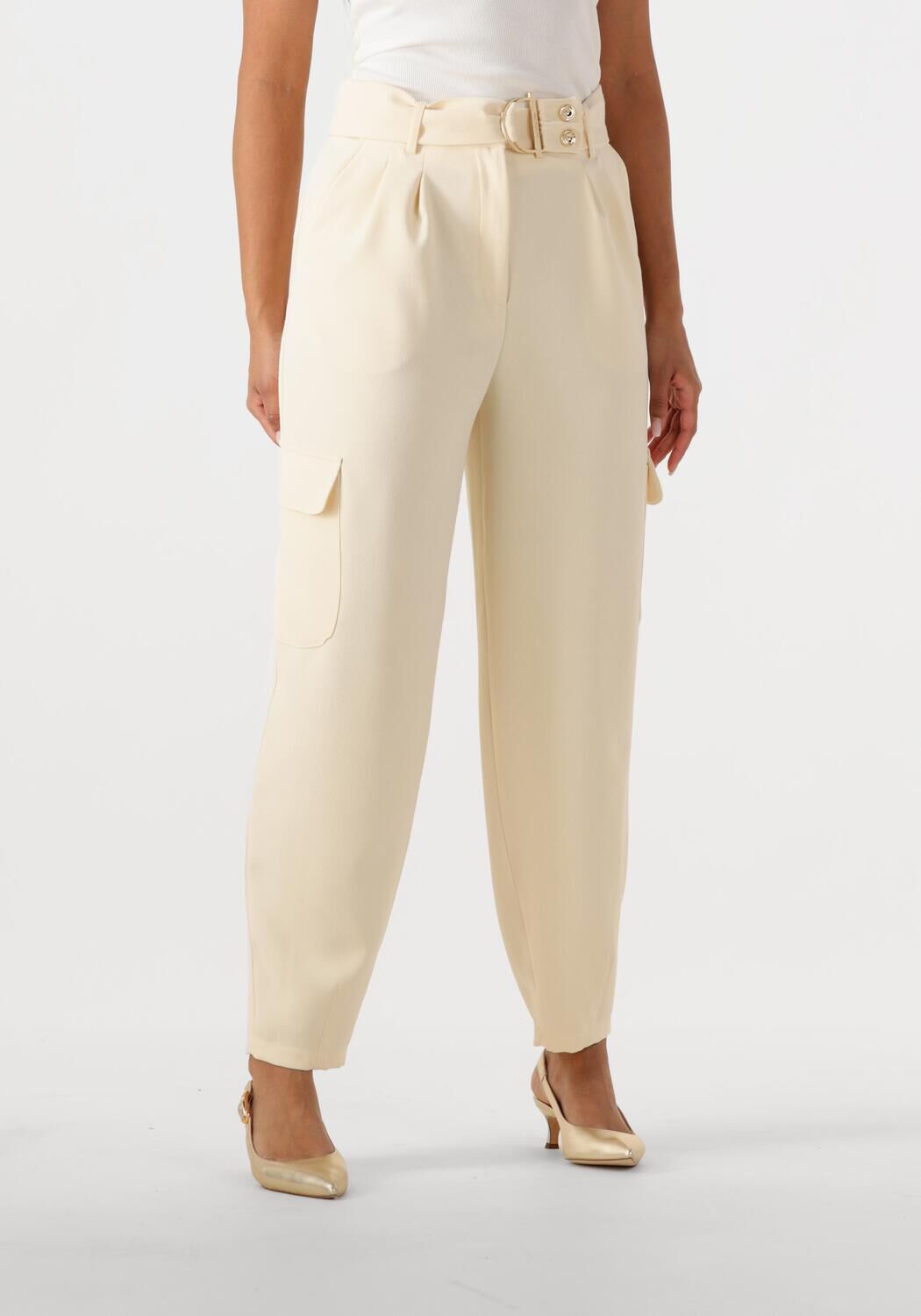 Caroline Biss Broek 1537 Stijlvolle Broek Beige Dames