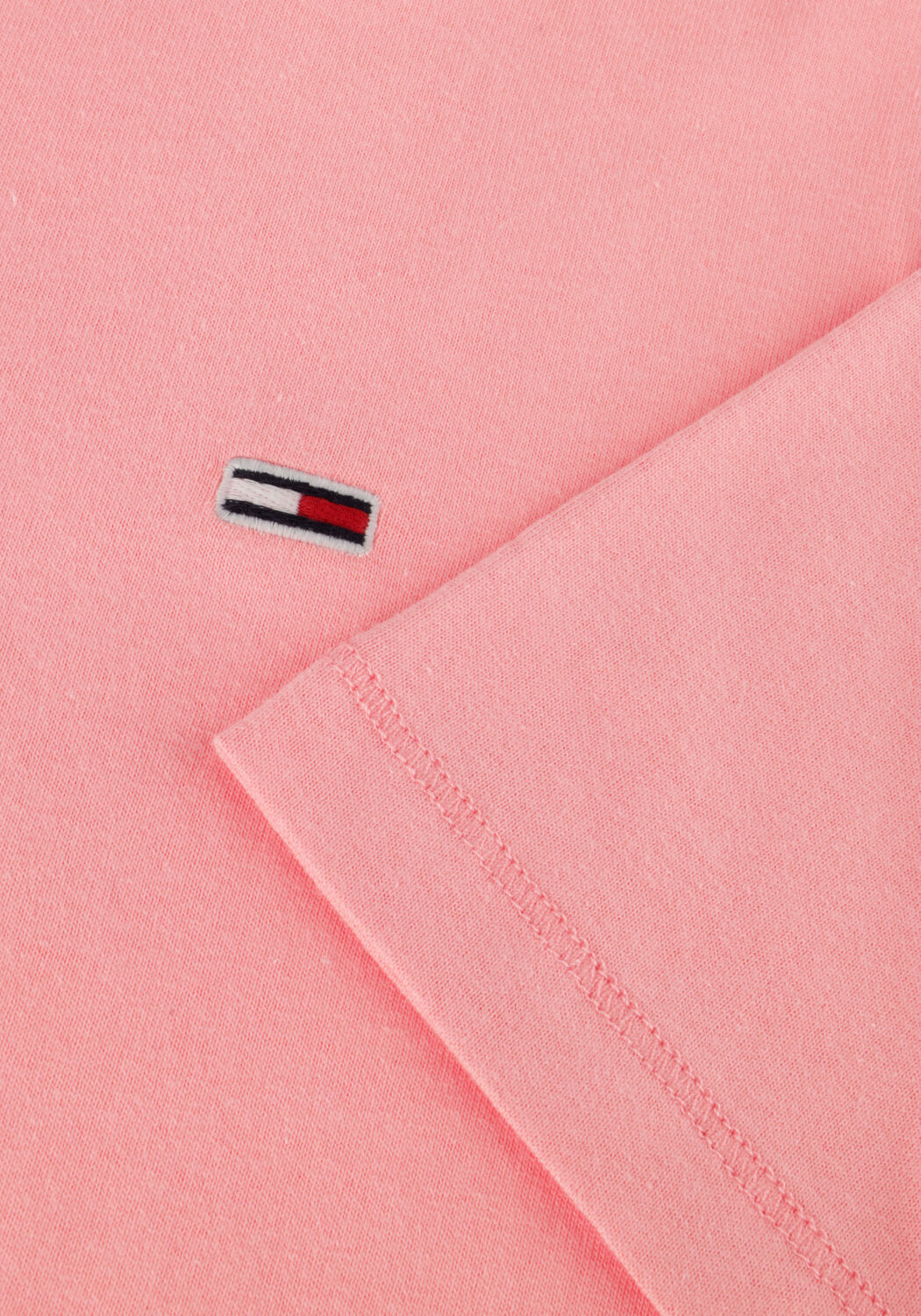 Roze TOMMY JEANS T-shirt TJM SLIM RIB DETAIL TEE - large