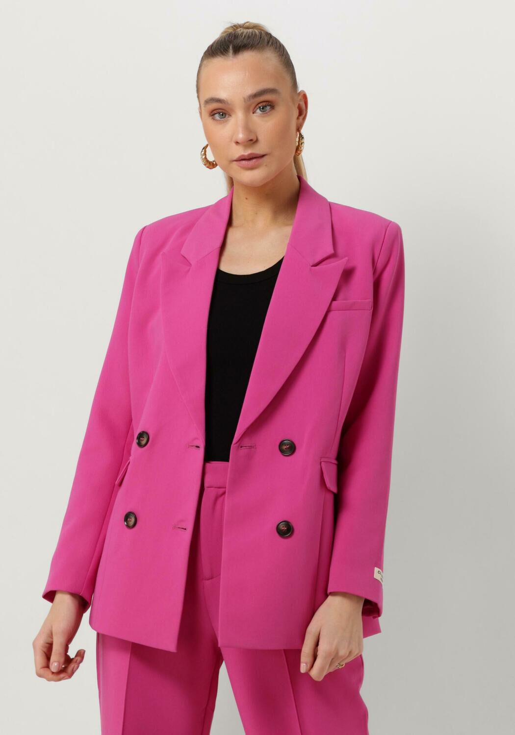 COLOURFUL REBEL Dames Blazers Rikki Uni Boyfriend Blazer Roze