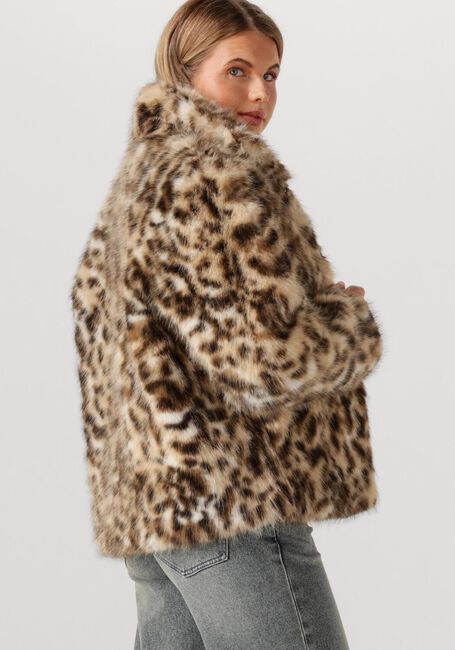 Beige CATWALK JUNKIE Faux fur jas LEOPARD FUR JACKET - large