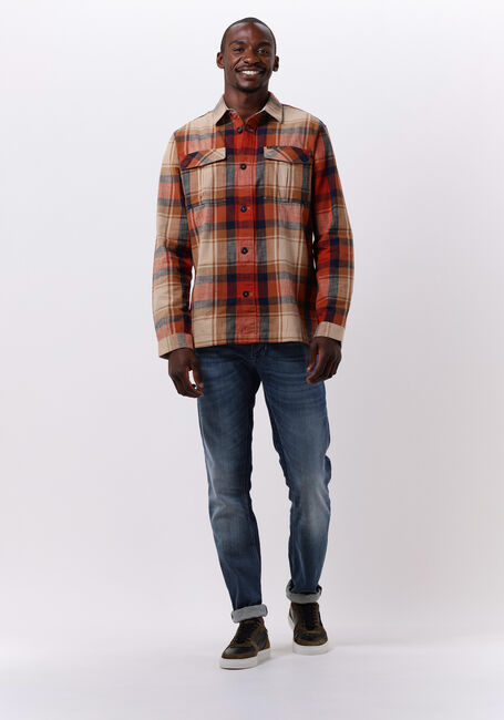 Bruine PME LEGEND Casual overhemd LONG SLEEVE SHIRT CTN YD SLUB CHECK - large