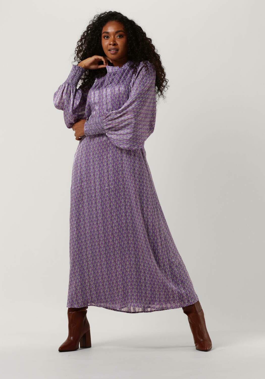 Paarse CO COUTURE Maxi jurk VIRIL FLOOR DRESS Omoda