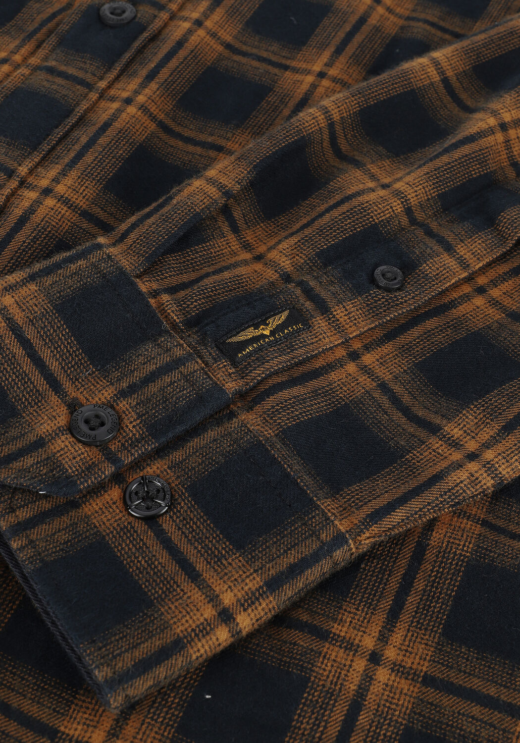 Oranje PME LEGEND Casual overhemd LONG SLEEVE SHIRT TWILL - large