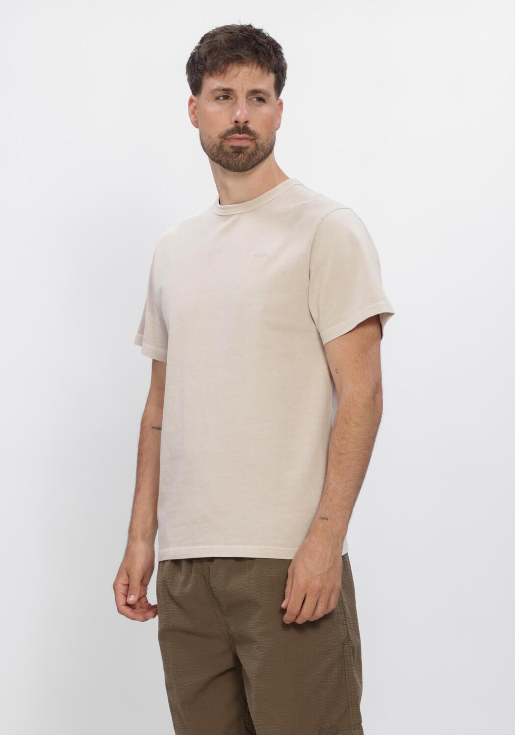 Beige FOR&Eacute;T T-shirt OAK PIGMENT DYE T-SHIRT - large