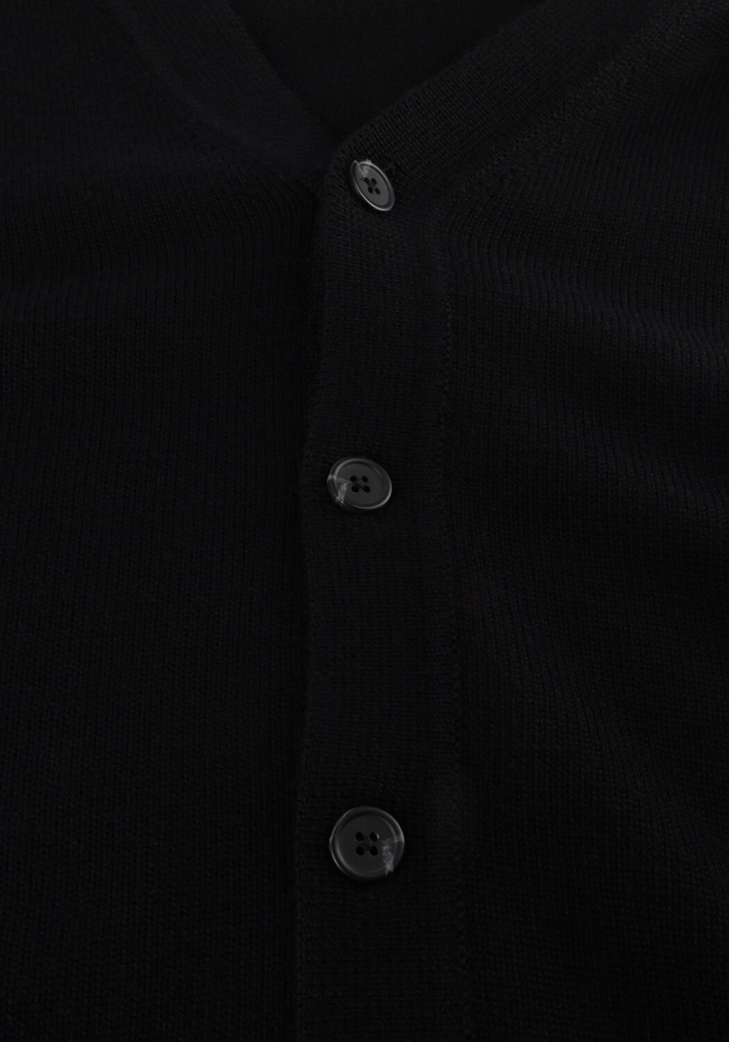 Zwarte SELECTED MEN Vest SLHTRAY LS MERINO CHUNKY V-NECK CARDIGAN - large