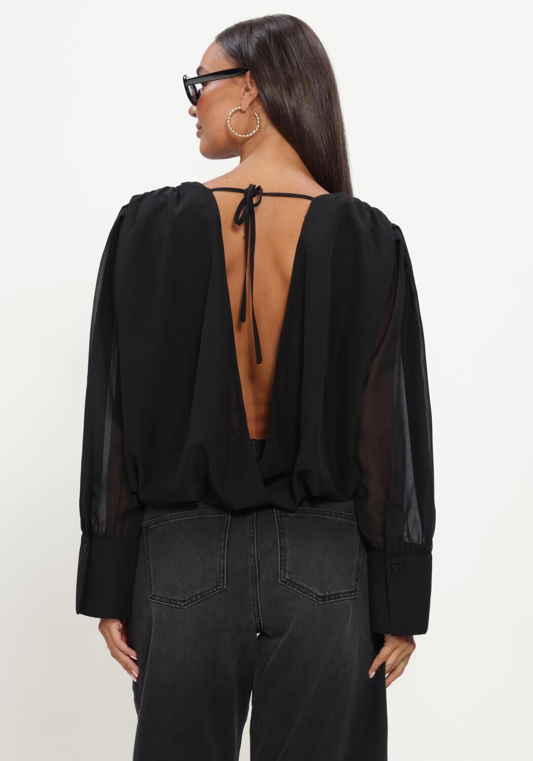 Zwarte MY ESSENTIAL WARDROBE Blouses MWRASOLI BLOUSE - large