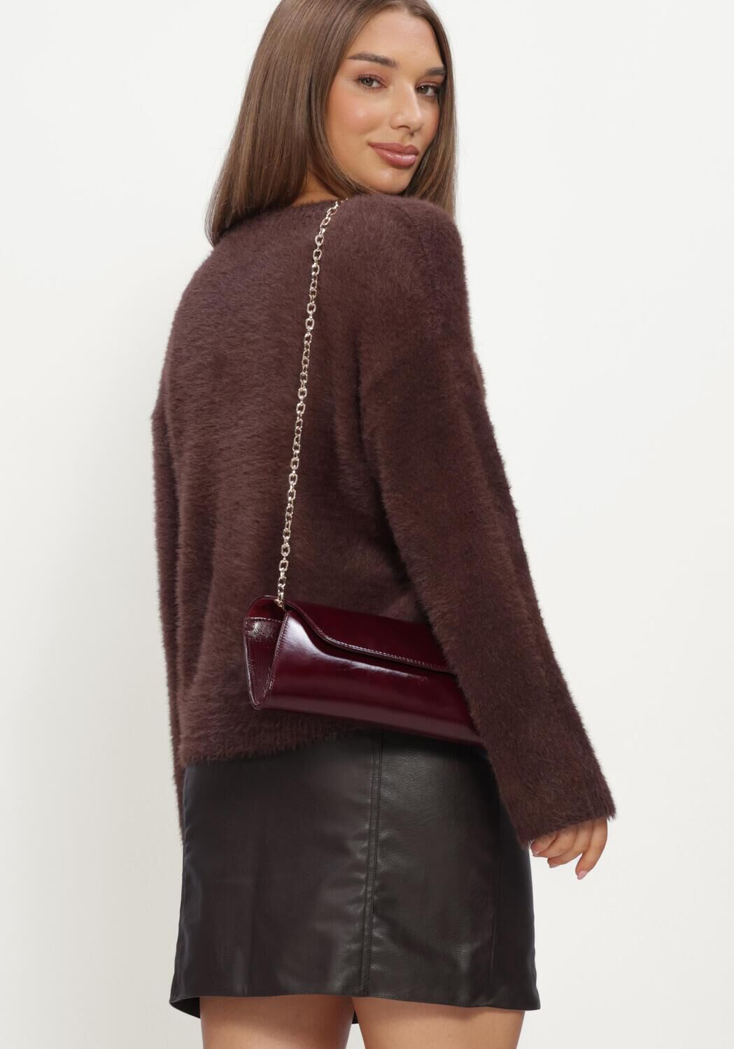 Bruine Y.A.S. Trui YASMALLI LS KNIT PULLOVER - large