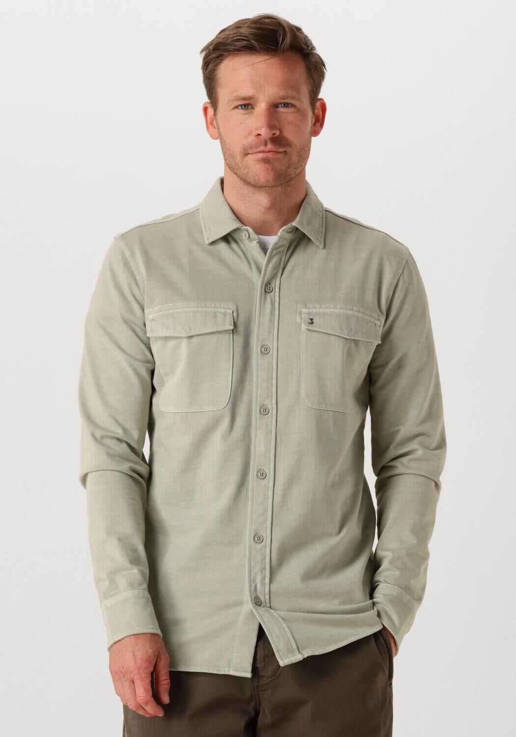 BUTCHER OF BLUE Heren Overshirts Finn Pocket Jersey Overshirt Groen