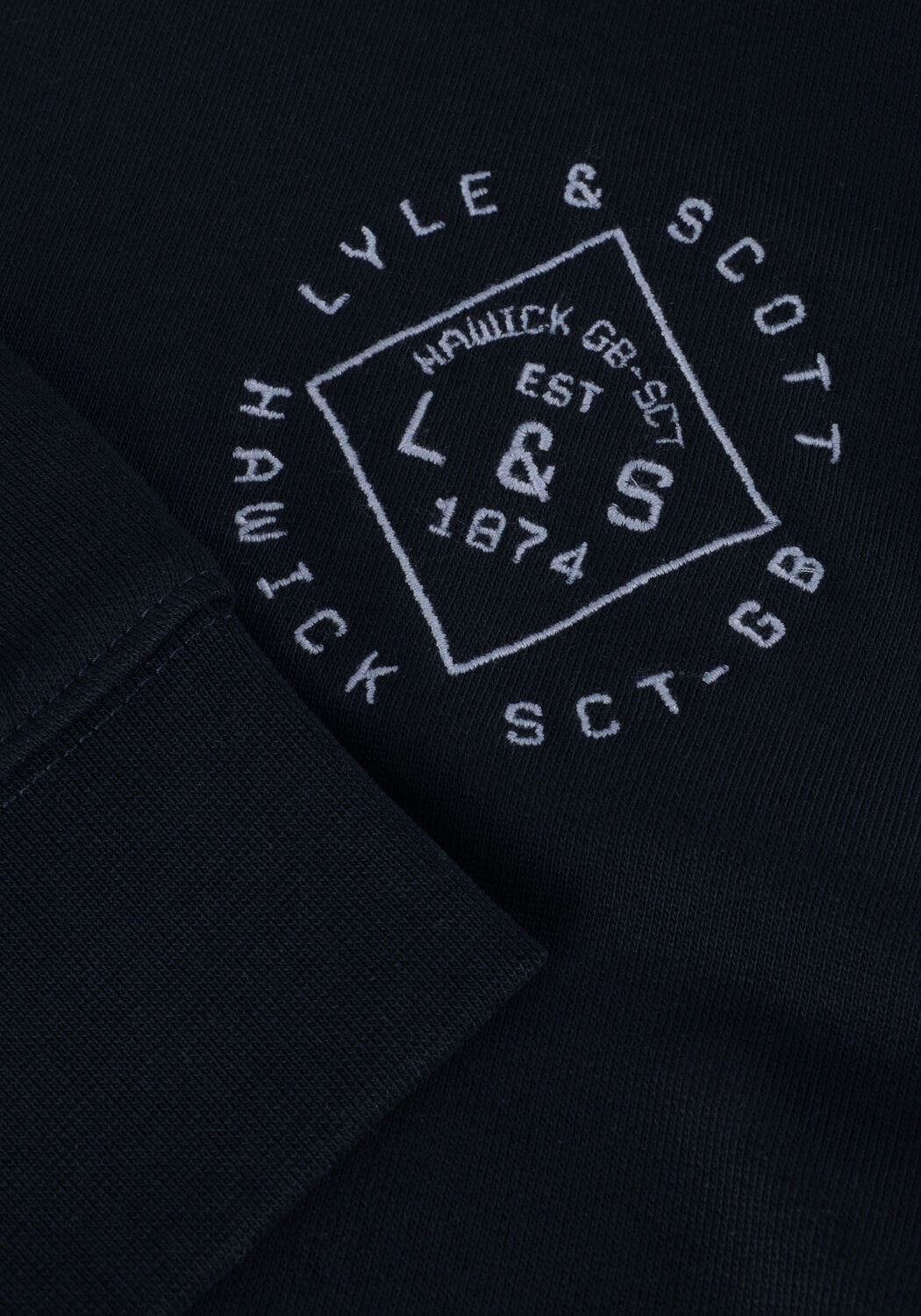 Donkerblauwe LYLE & SCOTT Sweater STAMP CREW NECK SWEATSHIRT - large