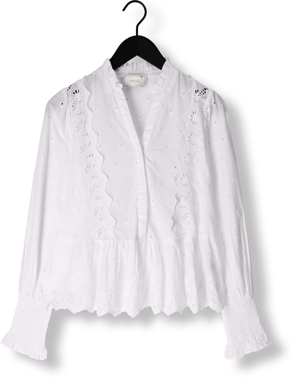 NEO NOIR Dames Blouses Maviana Emb Blouse Wit