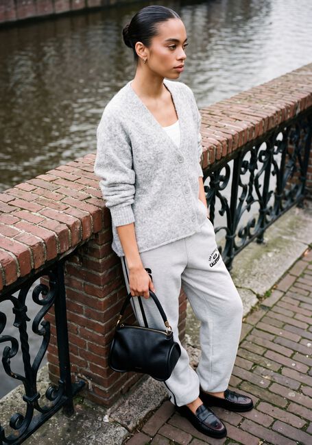 Grijze PENN & INK Trui CARDIGAN - large