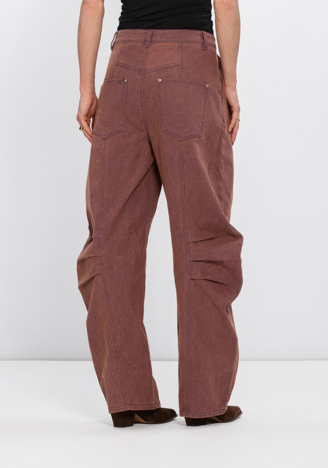 Paarse STUDIO AMAYA Wijde broek RIFT PANTS - large