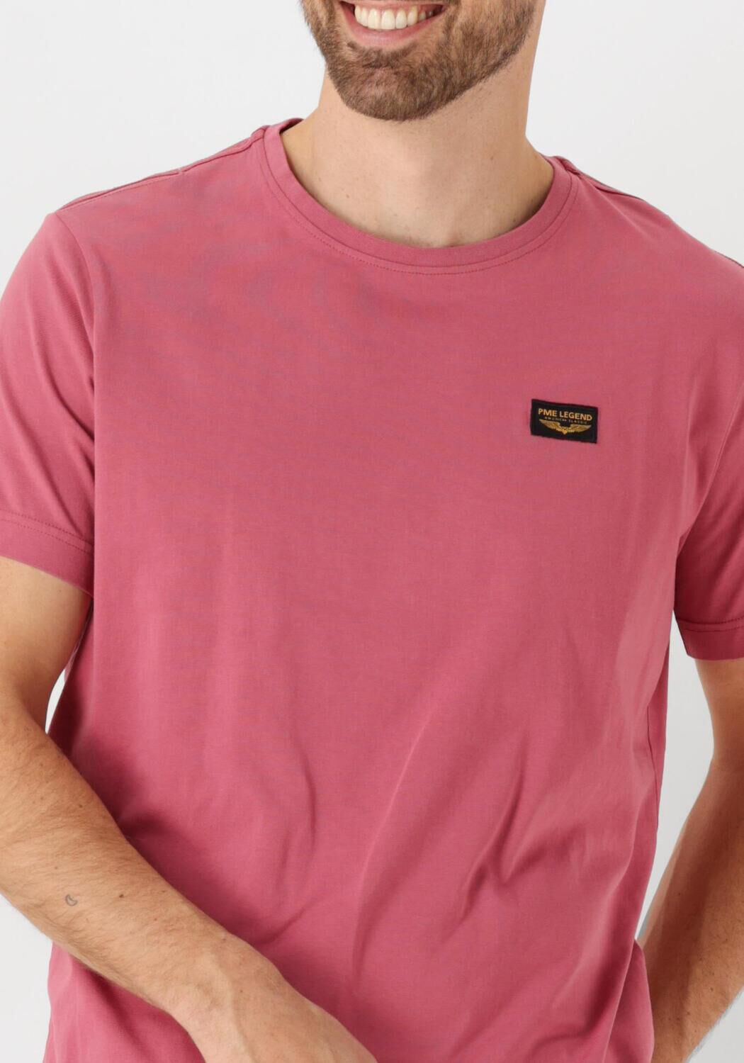 PME LEGEND Heren Polo's & T-shirts Short Sleeve R-neck Guyver Tee Roze
