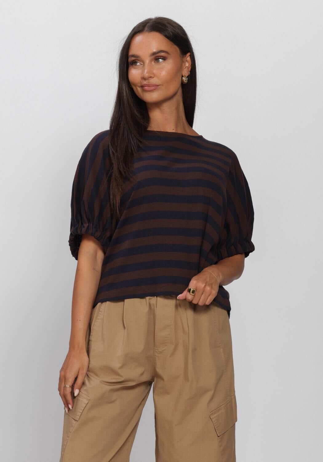Bruine BY-BAR Top MERLE BIG STRIPE TOP - large