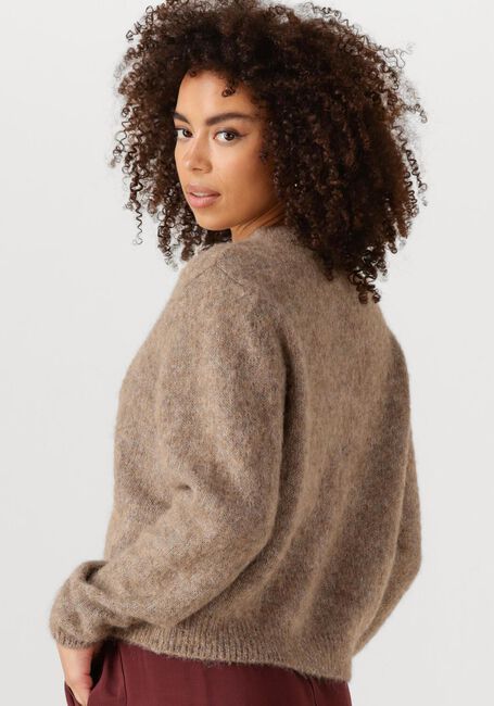 Bruine BY-BAR Trui CLEO NATURAL CARDIGAN - large