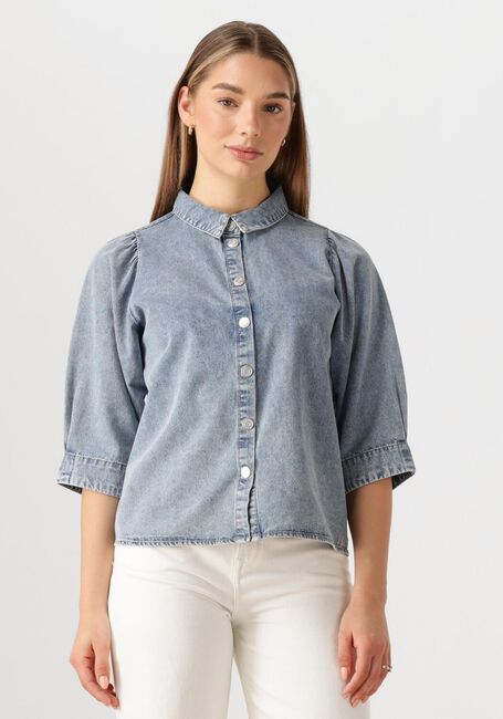 Blauwe LOLLYS LAUNDRY Blouses BONOLL SHIRT SS - large