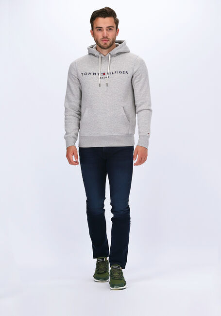 Lichtgrijze TOMMY HILFIGER Sweater CORE TOMMY LOGO HOODY - large