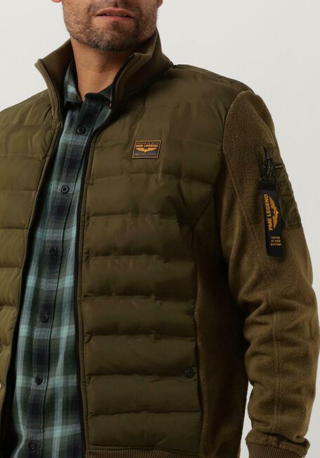 Groene PME LEGEND Jack ZIP JACKET FLEECE MIXED PADDED NYLON - large