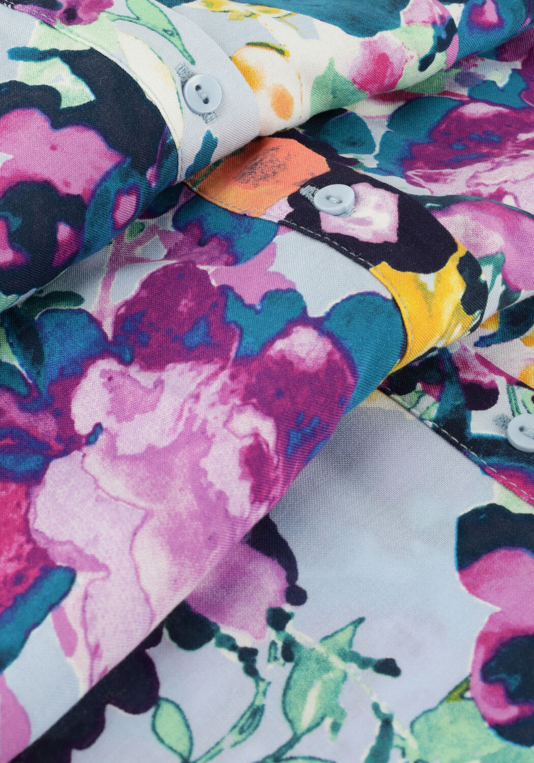 Lichtblauwe Y.A.S. Maxi jurk YASSAVANNA LONG SHIRT DRESS - large