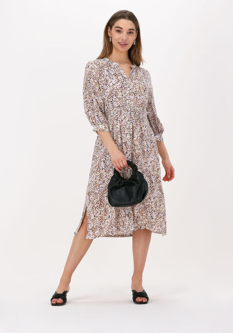 Bruine SECOND FEMALE Midi jurk LOTUS DRESS - large