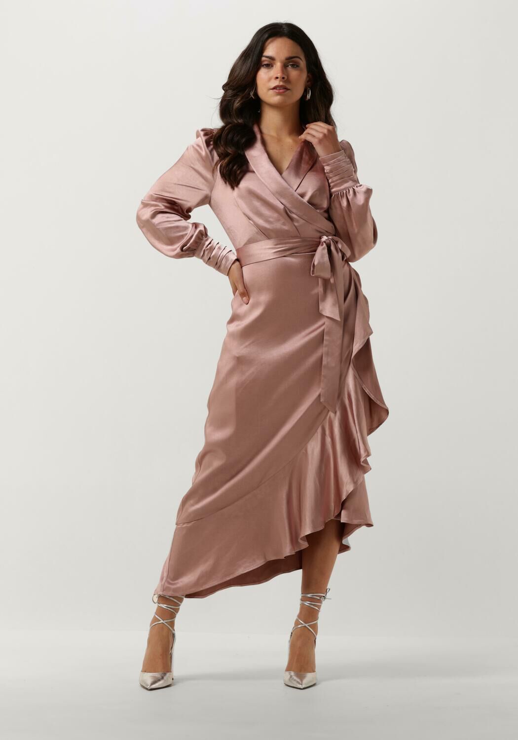 Notre-v Dames Jurken Nv-dorissa Satin Dress Pink Dames