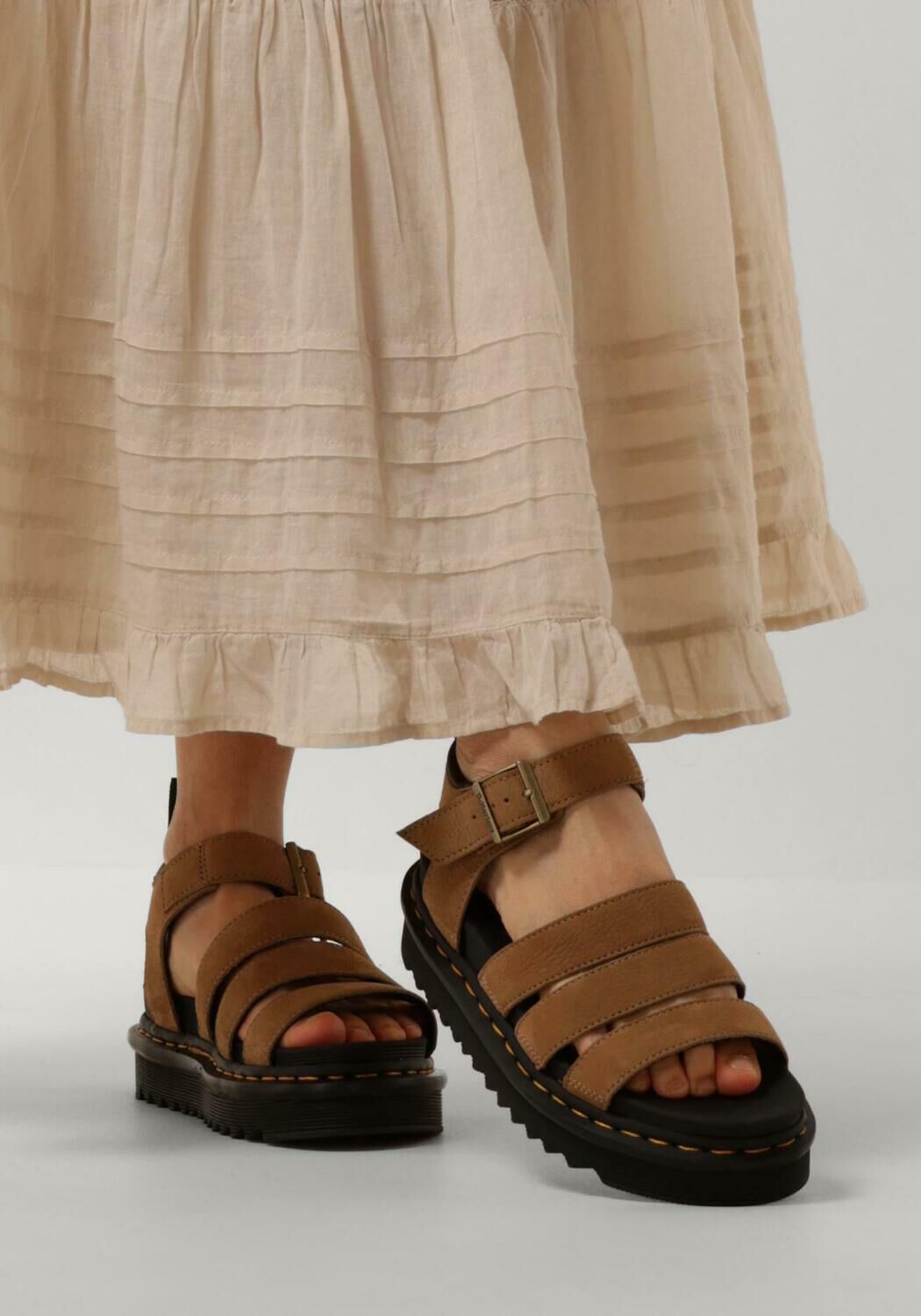 Bruine DR MARTENS Platte sandalen BLAIRE - large