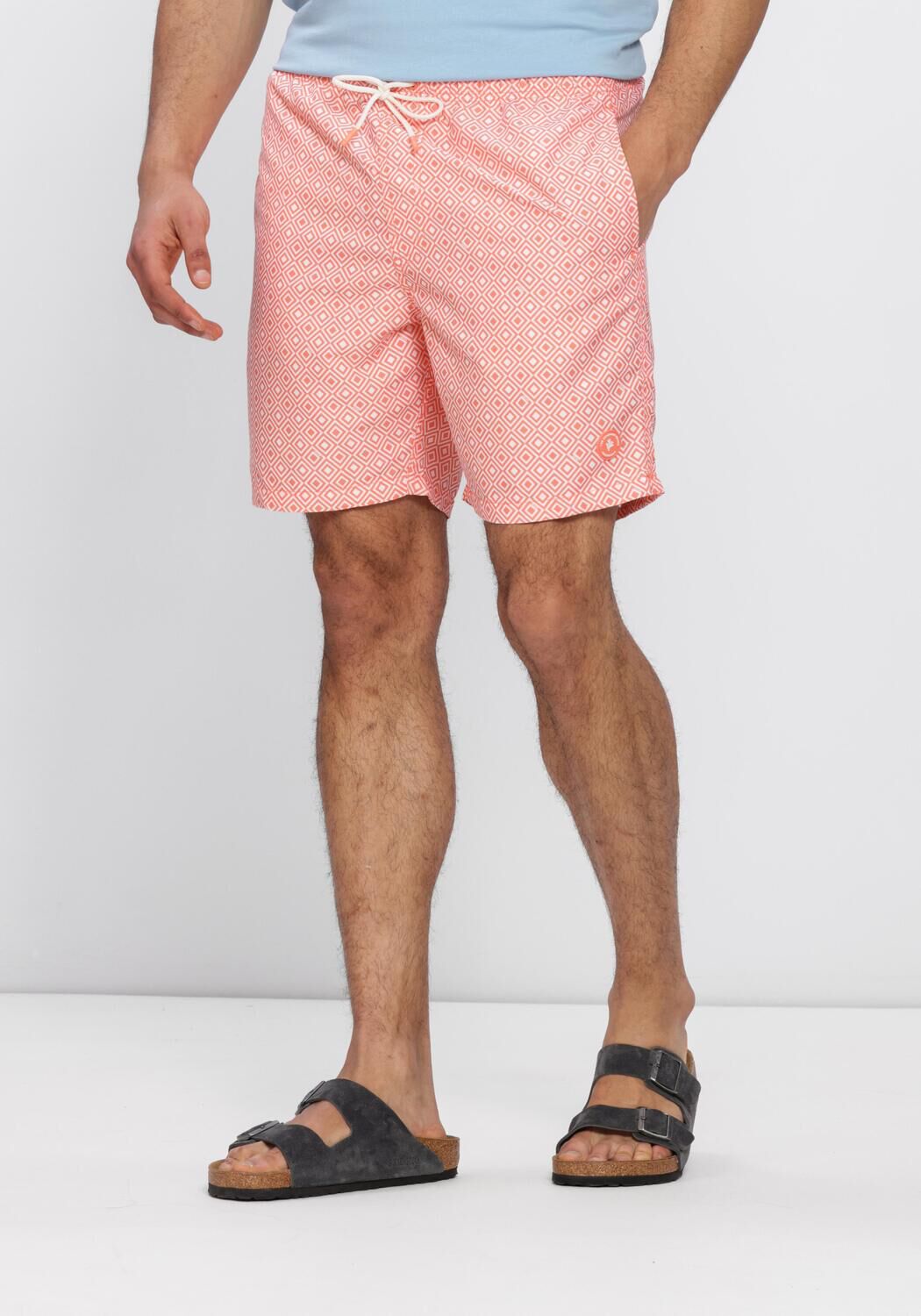 Oranje SHIWI Zwembroeken MIKE SWIM SHORTS 7 INCH GEO SQUARE - large