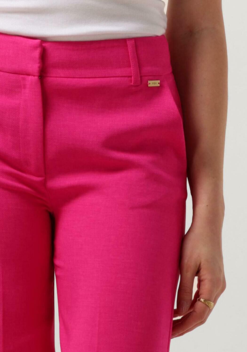 POM AMSTERDAM Dames Broeken Wide Leg Pink Glow Pants Roze