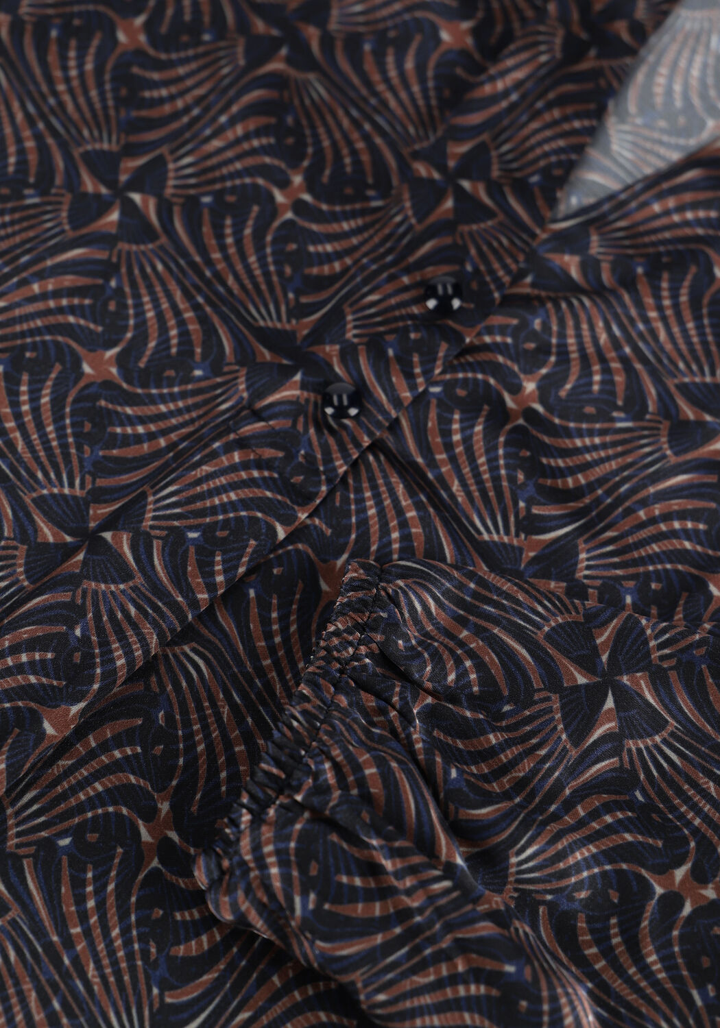 Blauwe SUMMUM Blouses TOP ART DECO PRINT - large