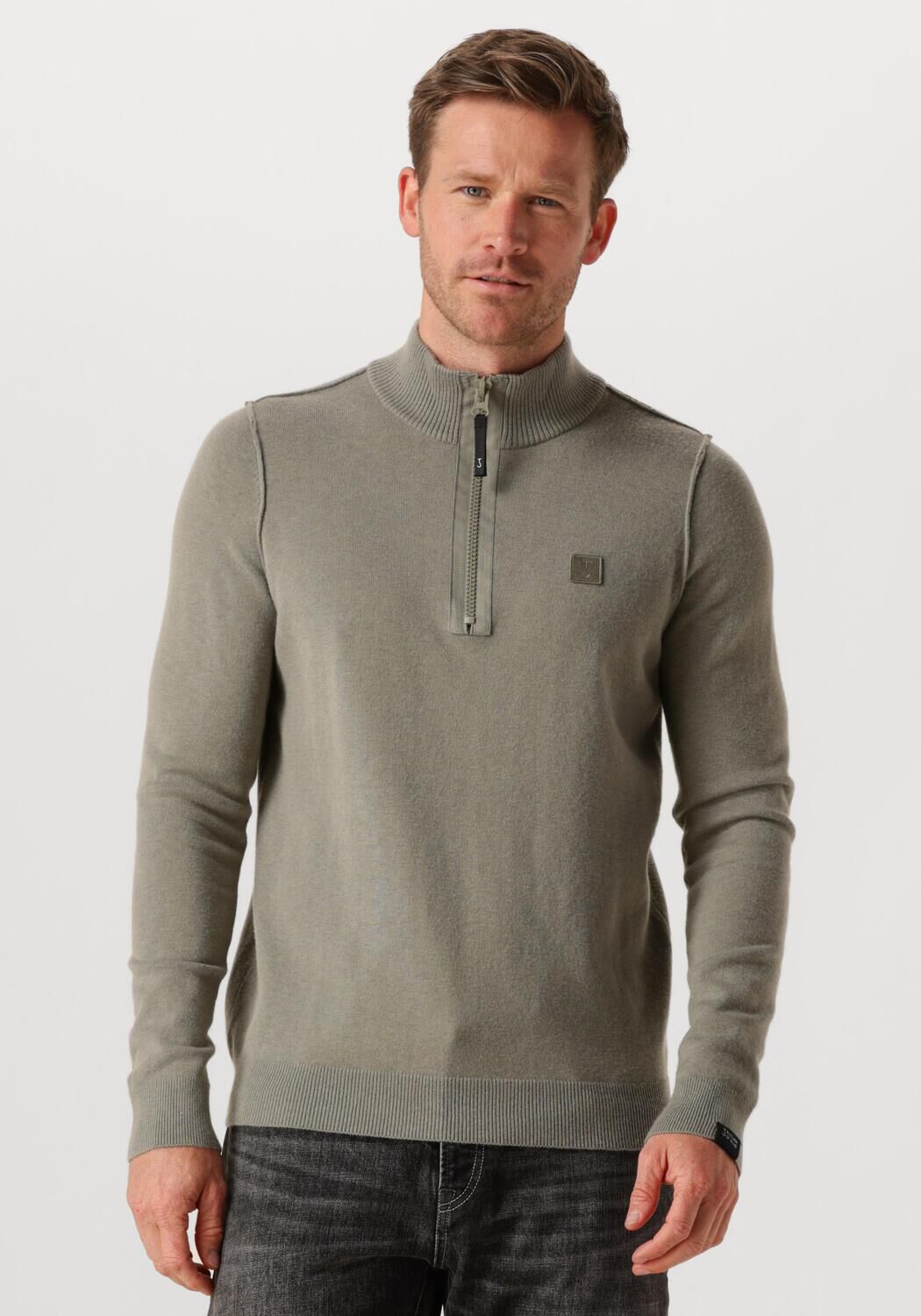 BUTCHER OF BLUE Heren Truien & Vesten Clifden Halfzip Groen