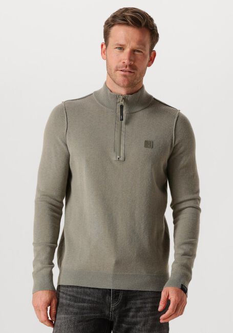 Groene BUTCHER OF BLUE Trui CLIFDEN HALFZIP - large