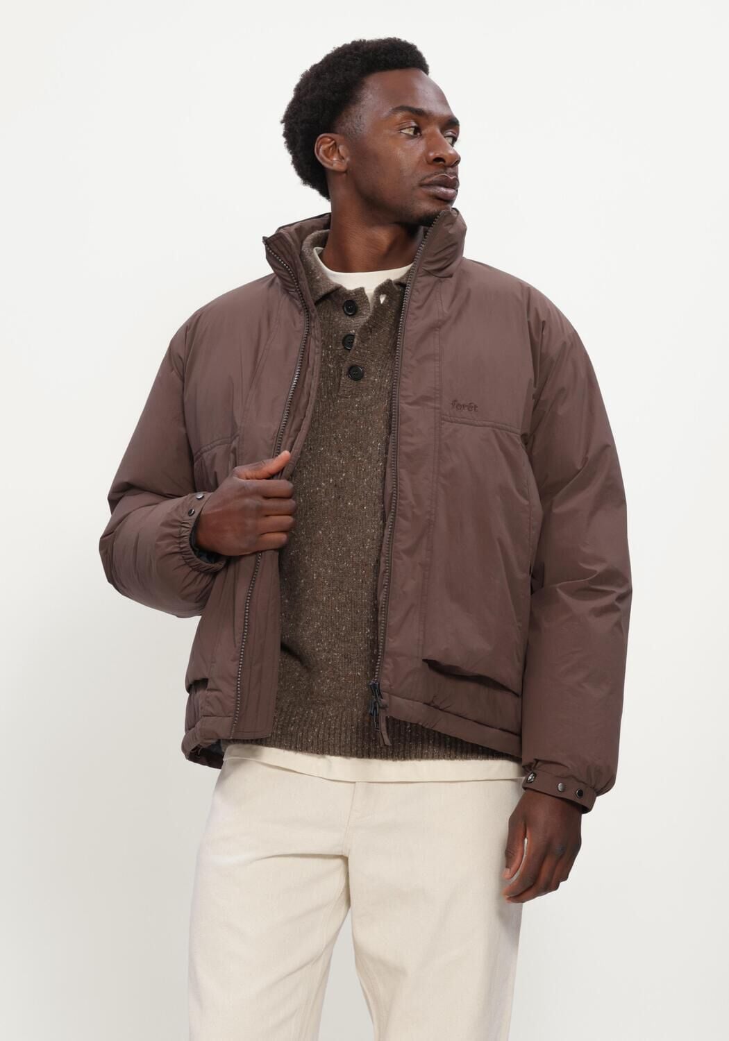 FORÉT Forét Heren Jassen Polar Puffer Jacket Bruin