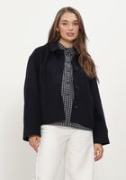 Donkerblauwe NEO NOIR Jack HAMRA WOOL JACKET