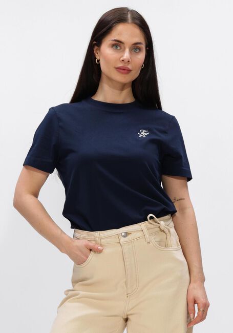 Donkerblauwe TOMMY HILFIGER T-shirt TH SCRIPT REG C-NK SS TEE - large