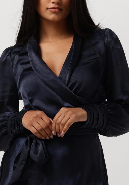 Donkerblauwe NOTRE-V Mini jurk NV-DORIS SATIN DRESS - large
