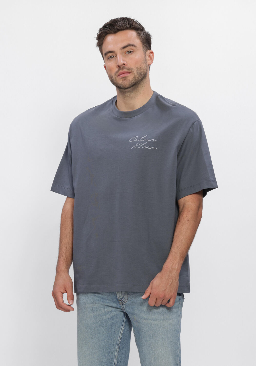 Grijze CALVIN KLEIN T-shirt 16S APRIL GRAPHIC SEASONAL FASHI - large